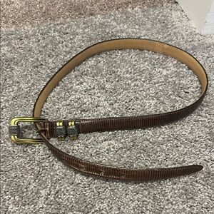 Woman’s Vintage Brown Belt with Gold Buckle